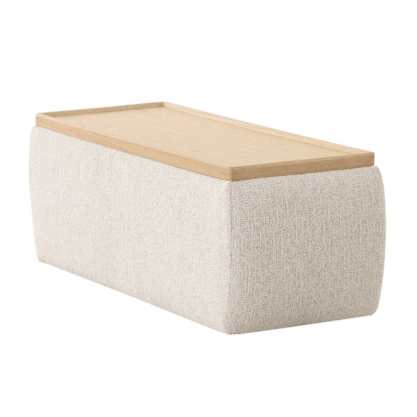 Divani Casa Freya Modern Beige Fabric Sectional With Console Model VGOD-RD-047-BGE