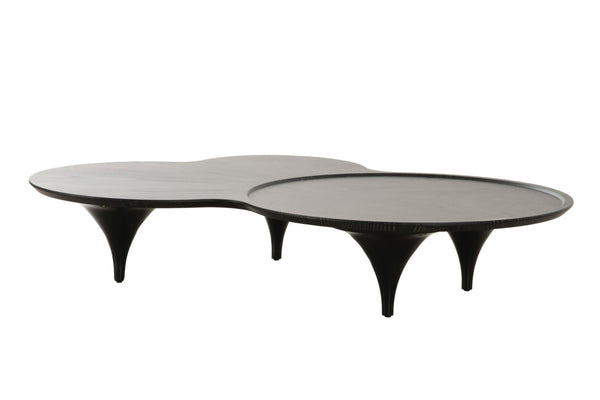 Modrest Beulah Modern Free Form Black Ash Coffee Table Model VGOD-LZ-319C-BLK