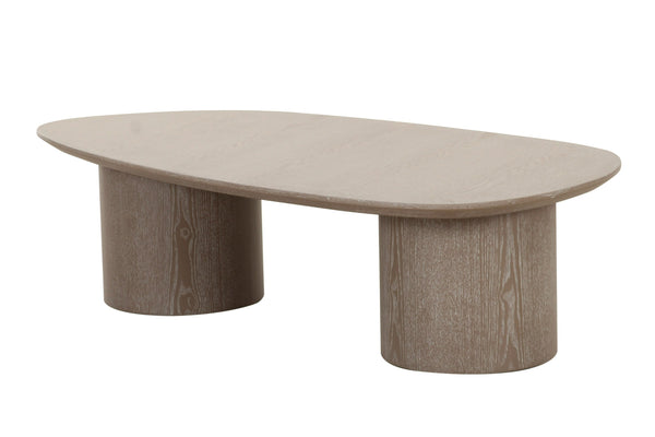 Modrest Connie Modern White Oak Oval Coffee Table Model VGOD-LZ-370C-A