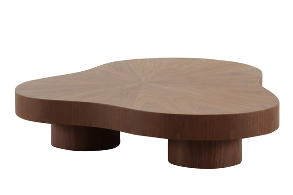 Modrest Larch Modern Walnut Free Form Coffee Table Model VGOD-LZ-339C-A