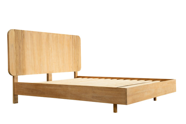 Eastern King Modrest Jacobson Modern Natural Acacia Bed Model VGWD-LYO-BED-EK