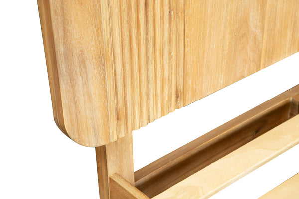 Modrest Jacobson Modern Natural Acacia Bed Model VGWD-LYO-BED