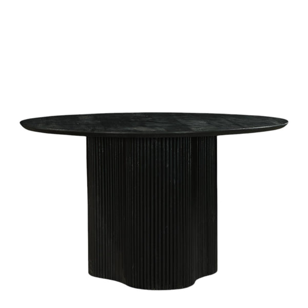 Modrest Myra Modern Black Wood Round Dining Table Model VGNR-NI90064-BLK