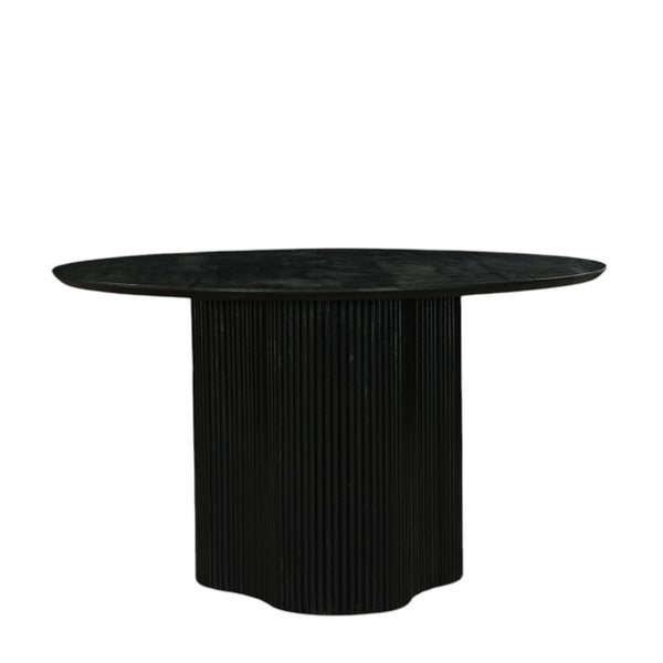 Modrest Myra Modern Black Wood Round Dining Table Model VGNR-NI90064-BLK