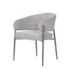 Modrest Thomas Modern Grey Fabric & Pewter Dining Chair Model VGEU-MC-7632CH-A-GRY