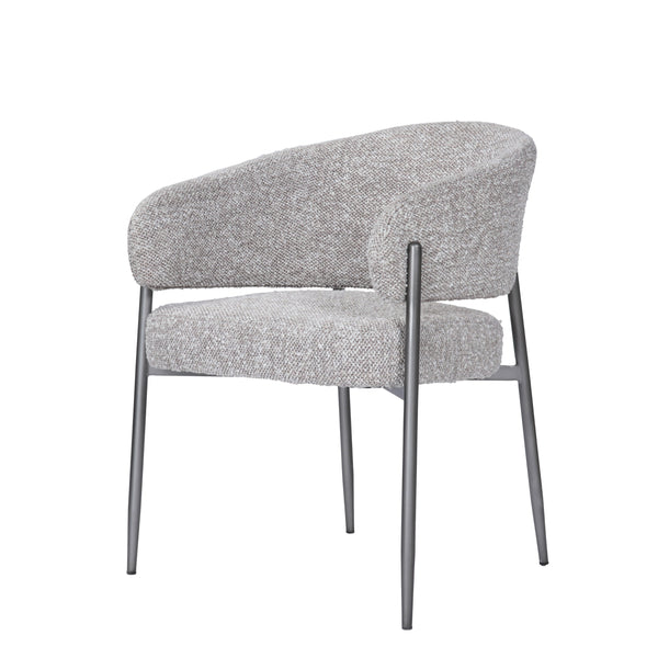 Modrest Thomas Modern Grey Fabric & Pewter Dining Chair Model VGEU-MC-7632CH-A-GRY