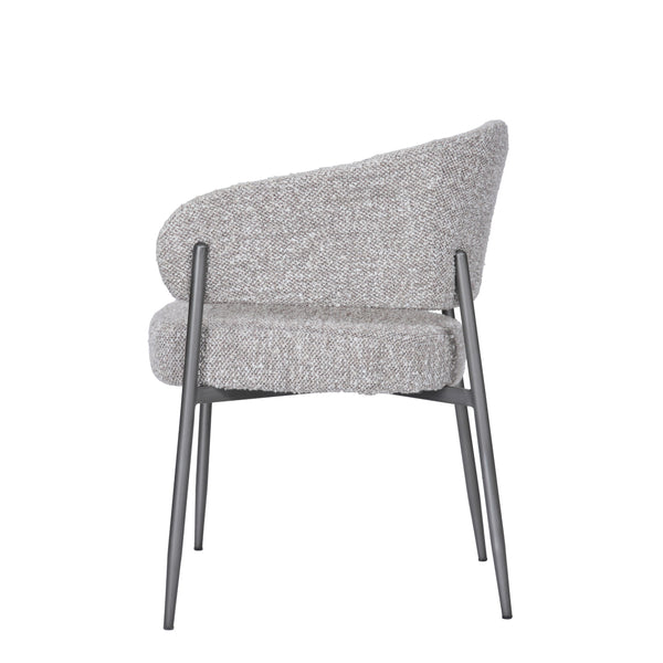 Modrest Thomas Modern Grey Fabric & Pewter Dining Chair Model VGEU-MC-7632CH-A-GRY