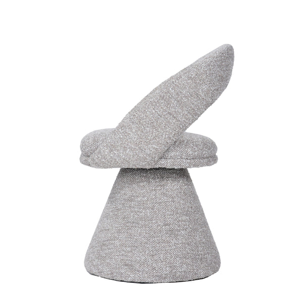 Modrest Wiles Modern Grey Fabric Swivel Dining Chair Model VGEU-MC-7775CH-GRY