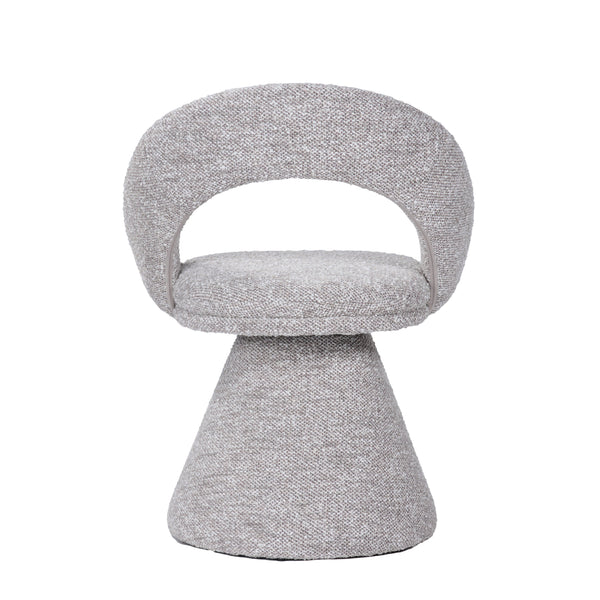 Modrest Wiles Modern Grey Fabric Swivel Dining Chair Model VGEU-MC-7775CH-GRY