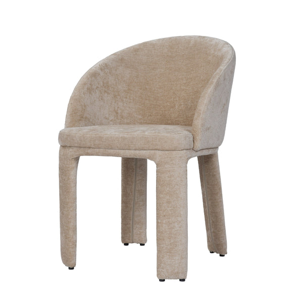 Modrest Sarkis Modern Beige Velvet Dining Chair Model VGEU-MC-7789CH-BGE