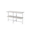 ACME Brecon White Oak & Chrome Sofa Table Model 83213