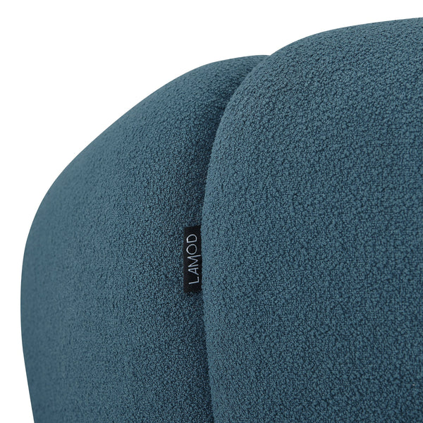 Yolonda Dark Teal Fabric Sectional Sofa