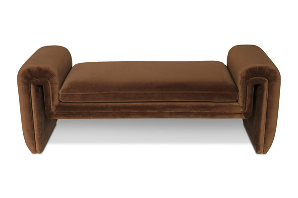 Bentley Modern Brown Velvet Sofa Set