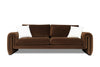 Bentley Modern Brown Velvet Sofa Set