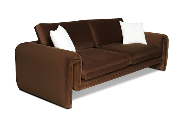 Divani Casa Bentley Modern Brown Velvet Sofa Set Model VGAH-AG146-SET-BRN