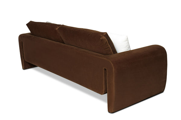 Bentley Modern Brown Velvet Sofa Set