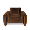 Divani Casa Bentley Modern Brown Velvet Chair Model VGAH-AG146-1-BRN