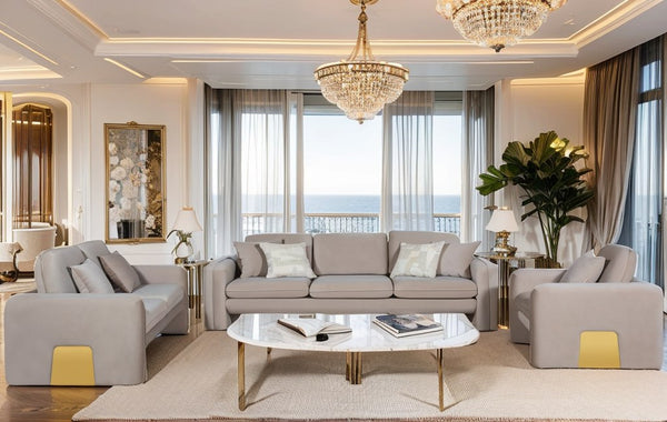 Divani Casa Gaston Modern Taupe Velvet Chair Model VGAH-AG1648-1-TPE