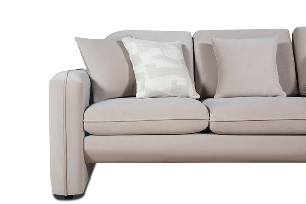 Divani Casa Gaston Modern Taupe Velvet Sofa Set Model VGAH-AG1648-SET-TPE