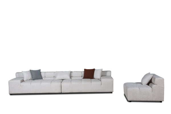 Divani Casa Rhonda Modern Beige Fabric Modular Sectional Sofa Model VGAH-SF2037-BGE