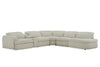 Divani Casa Ambler Modern Off White Fabric Sectional Sofa With 2 Power Recliners Model VGKV-KM.6629-SECT-LINEN