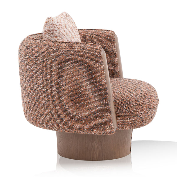 Divani Casa Raywood Modern Multicolered Boucle Fabric & Ash Accent Chair Model VGCS-LC-23096