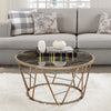 ACME Cicatrix Black Engineered Stone & Champagne Coffee Table Model 83300