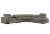 Divani Casa Ambler Modern Brown Fabric Sectional Sofa With 2 Power Recliners Model VGKV-KM.6629-SECT-EARTH