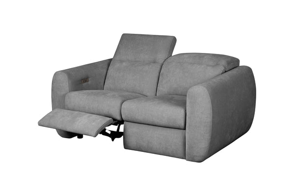 Divani Casa Brevig Modern Grey Fabric Sofa With 2 Recliners Model VGMB-MB-R291-P2-GRY
