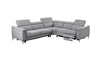 Divani Casa Coffman Modern Grey Fabric Sectional Sofa With Sofa Bed & Recliner Model VGMB-MB-R351-GRY