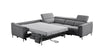 Divani Casa Coffman Modern Grey Fabric Sectional Sofa With Sofa Bed & Recliner Model VGMB-MB-R351-GRY