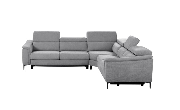 Divani Casa Coffman Modern Grey Fabric Sectional Sofa With Sofa Bed & Recliner Model VGMB-MB-R351-GRY