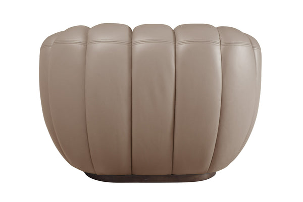 Divani Casa Ekwok Modern Tan Leather Chair Model VGMB-MB-24123-TOAST