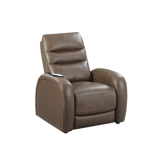 Divani Casa Huslia Modern Brown Leather Zero Gravity Recliner Chair Model VGMB-MB-R357-P3-BRN