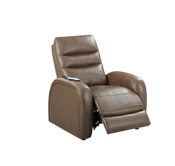Divani Casa Huslia Modern Brown Leather Zero Gravity Recliner Chair Model VGMB-MB-R357-P3-BRN