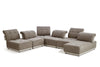 Divani Casa Ekron Modern Brown & Beige Fabric Modular Sectional Sofa Model VGMB-MB-1881-BRN