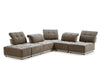 Divani Casa Ekron Modern Brown & Beige Fabric Modular Sectional Sofa Model VGMB-MB-1881-BRN