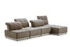 Divani Casa Ekron Modern Brown & Beige Fabric Modular Sectional Sofa Model VGMB-MB-1881-BRN