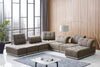 Divani Casa Ekron Modern Brown & Beige Fabric Modular Sectional Sofa Model VGMB-MB-1881-BRN