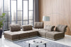 Divani Casa Ekron Modern Brown & Beige Fabric Modular Sectional Sofa Model VGMB-MB-1881-BRN