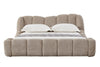 Eastern King Modrest Janine Modern Tan Fabric Bed