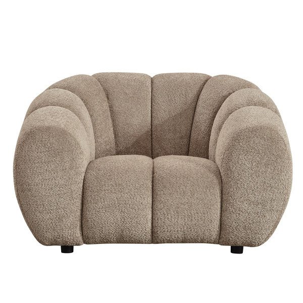 Divani Casa Suki Modern Tan Fabric Chair Model VGEV-23112-CHR-TAN