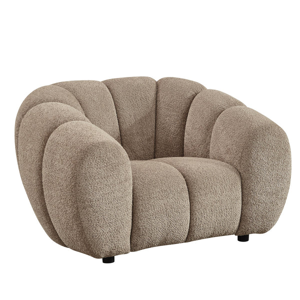 Divani Casa Suki Modern Tan Fabric Chair Model VGEV-23112-CHR-TAN