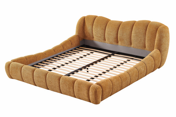 Janine Modern Camel Fabric Bed