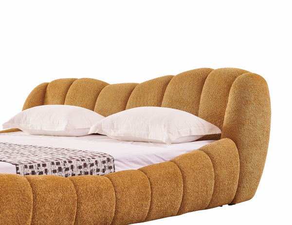Janine Modern Camel Fabric Bed
