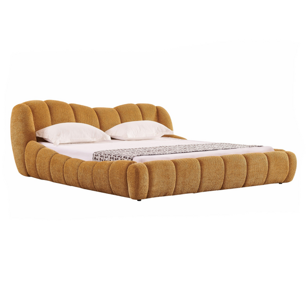 Janine Modern Camel Fabric Bed