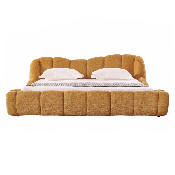 Janine Modern Camel Fabric Bed
