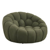 Yolonda Modern Curved Green Fabric Sofa Set