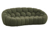 Yolonda Modern Curved Green Fabric Sofa Set