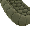 Yolonda Modern Curved Green Fabric Sofa